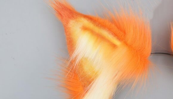 3135 Orange Cat Ears Headband Fox Wolf Lynx Ears Headwear Animal Hairband main image 7